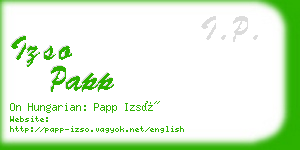 izso papp business card